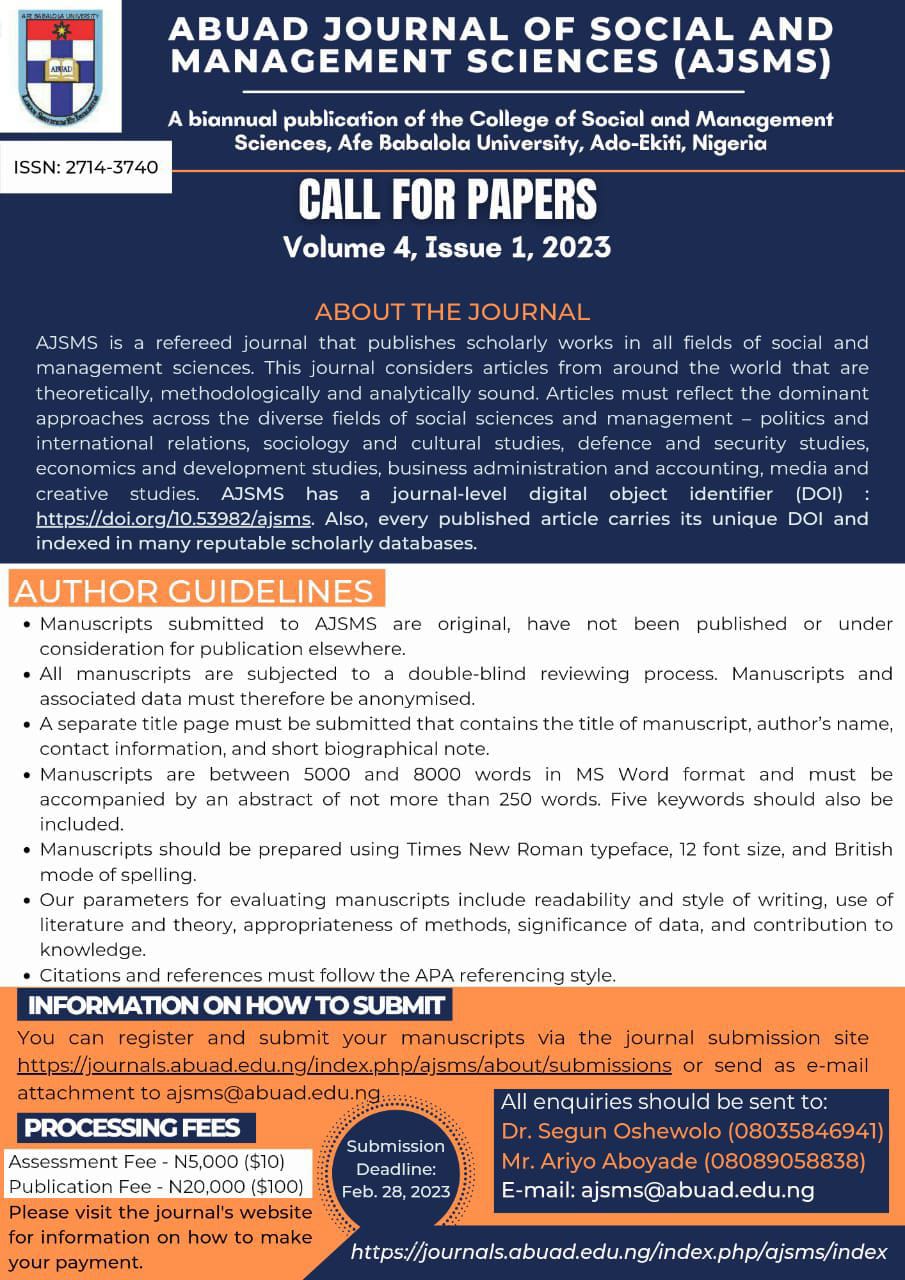 AJSMS Call for Papers